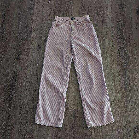 BDG Pants - BDG Corduroy Pants in Lavender. Wide Wale, High Rise, Slightly Cropped Leg Fit